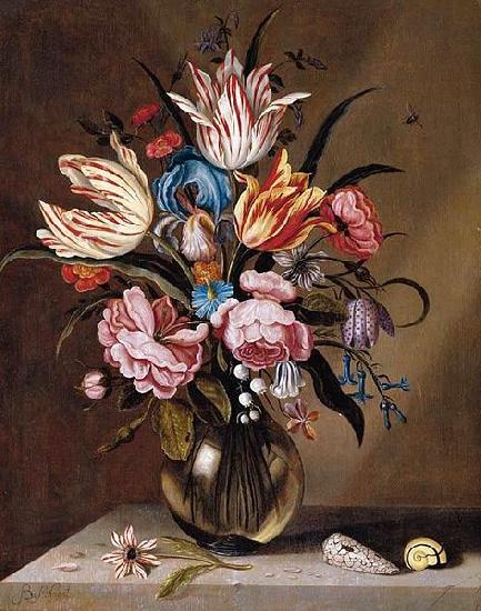 Abraham Bosschaert Flowers in a Glass Vase Sweden oil painting art
